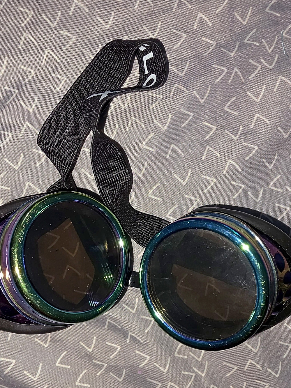 Glow FX Black Rave Goggles with Elastic Strap